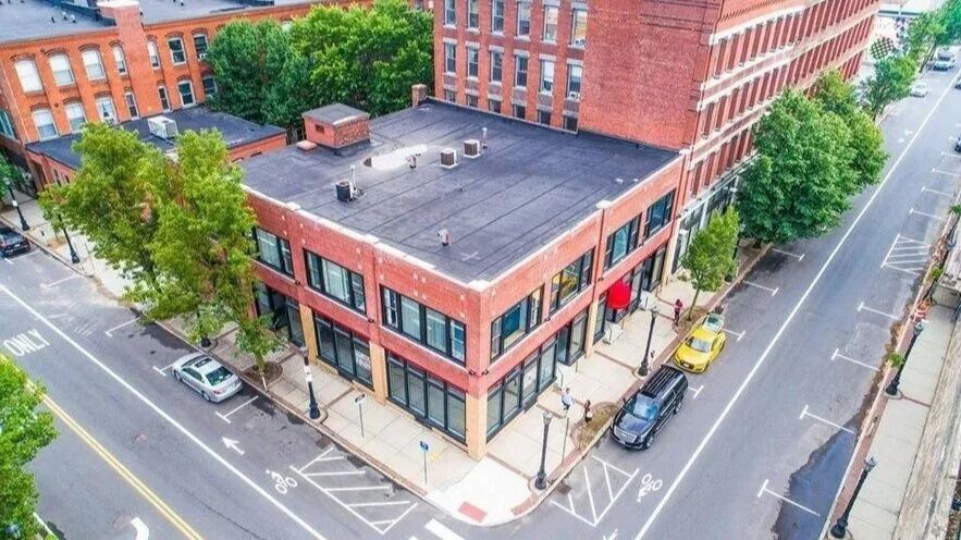 Aerial view of the O'Dell Women's Center building at 45 Lyman Street